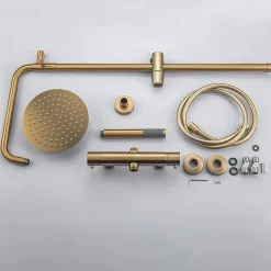 Lomazoo Colonne de douche avec mitigeur thermostatique Orléan doré