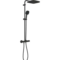 Grohe Colonne de douche avec mitigeur thermostatique - Economie d'eau - Vitalio Comfort 250 - Noir Mat - 266962431
