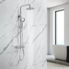 Lomazoo Colonne de douche avec mitigeur thermostatique Ariël Chromé