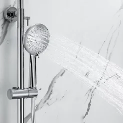 Lomazoo Colonne de douche avec mitigeur thermostatique Ariël Chromé