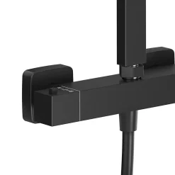 Lomazoo Colonne de douche avec mitigeur thermostatique Kyoto noir