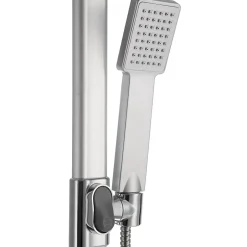 Tectake Colonne de douche avec porte savon aspect Chrome gris* Colonne De Douche Encastrable