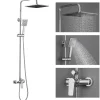 Auralum Max Colonne de Douche avec Robinetterie , Ensemble de Douche avec pommeau + douchette + flexible