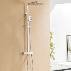 Auralum Max Colonne de Douche avec Robinetterie Thermostatique, Ensemble de Douche avec pommeau + douchette