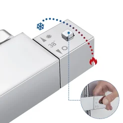 Auralum Max Colonne de Douche avec Robinetterie Thermostatique Ensemble de Douche avec Tête de Douche de 10 pouces