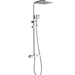 Auralum Max Colonne de Douche avec Robinetterie Thermostatique, Ensemble de Douche avec pommeau + douchette + flexible* Colonne De Douche Thermostatique