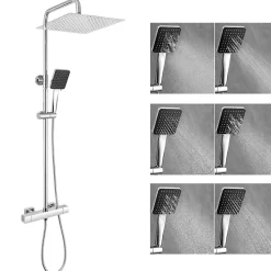 Sofetiy Max Colonne de Douche avec Robinetterie Thermostatique, Auralum MAX Ensemble de Douche avec pommeau + douchette