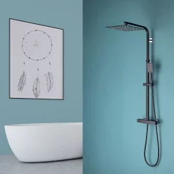 Auralum Max Colonne de Douche avec Robinetterie Thermostatique, Ensemble de Douche avec pommeau + douchette