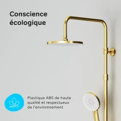 Am.Pm Europe Colonne de douche baignoire thermostatique Système de douche avec mitigeur thermostatique, doré, F07XA499 X-Joy AM.PM