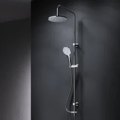 Am.Pm Europe Colonne de douche baignoire sans robinet, Système de douche, Barre de douche Chrome F07TB000 Hit AM.PM