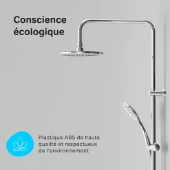 Am.Pm Europe Colonne de douche baignoire sans robinet, Système de douche, Barre de douche Chrome F07TB000 Hit AM.PM