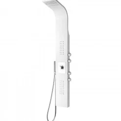 Bernstein Colonne de douche Blanc thermostatique murale acier inox mitigeur, pommeau de douche, jets massage, 165x22cm, SEDAL 8815* Colonne De Douche Thermostatique