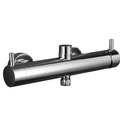 Kibath Colonne de douche carrée monocommande VERARA, 83-126 cm, finition chrome poli, en laiton* Colonne De Douche Mécanique