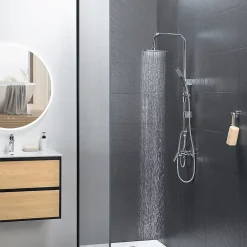 Bain-Bain Colonne de douche Carree Chrome KARY -