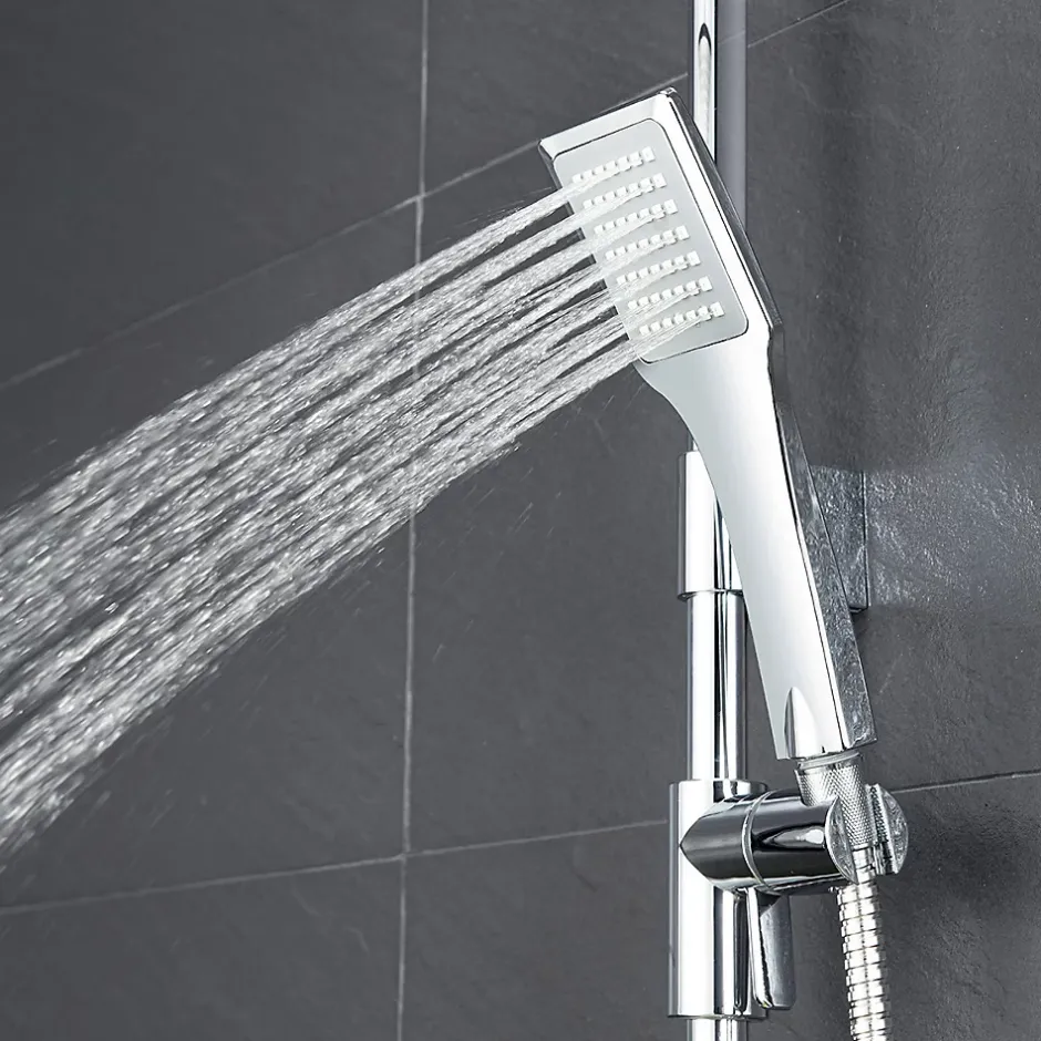 Bain-Bain Colonne de douche Carree Chrome KARY -