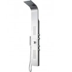 Bernstein Colonne de douche Chrome thermostatique murale acier inox mitigeur, pommeau de douche, jets massage, 165x22cm, SEDAL 8815