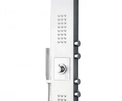 Bernstein Colonne de douche Chrome thermostatique murale acier inox mitigeur, pommeau de douche, jets massage, 165x22cm, SEDAL 8815
