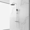Dileci Colonne de douche couleur chrome -