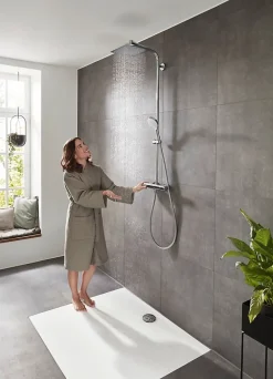 Hansgrohe Colonne de douche Crometta E 240 EcoSmart avec mitigeur thermostatique 27281000* Colonne De Douche Thermostatique