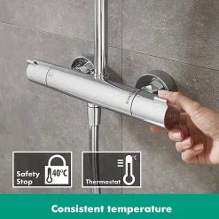 Hansgrohe Colonne de douche Crometta S 240 chromé 27267000* Colonne De Douche Thermostatique
