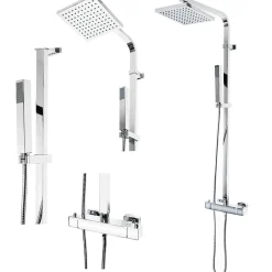 Autres Colonne de douche design carre Robinet Mitigeur thermostatique chrome* Colonne De Douche Thermostatique