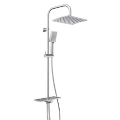 Eisl Colonne de douche EASY DELUXE chromé avec pommeau de douche effet pluie - raclette incluse* Colonne De Douche Thermostatique