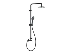 Vente-unique Colonne de douche en acier inoxydable noir mat - 116 cm - AITA* Colonne De Douche Mécanique