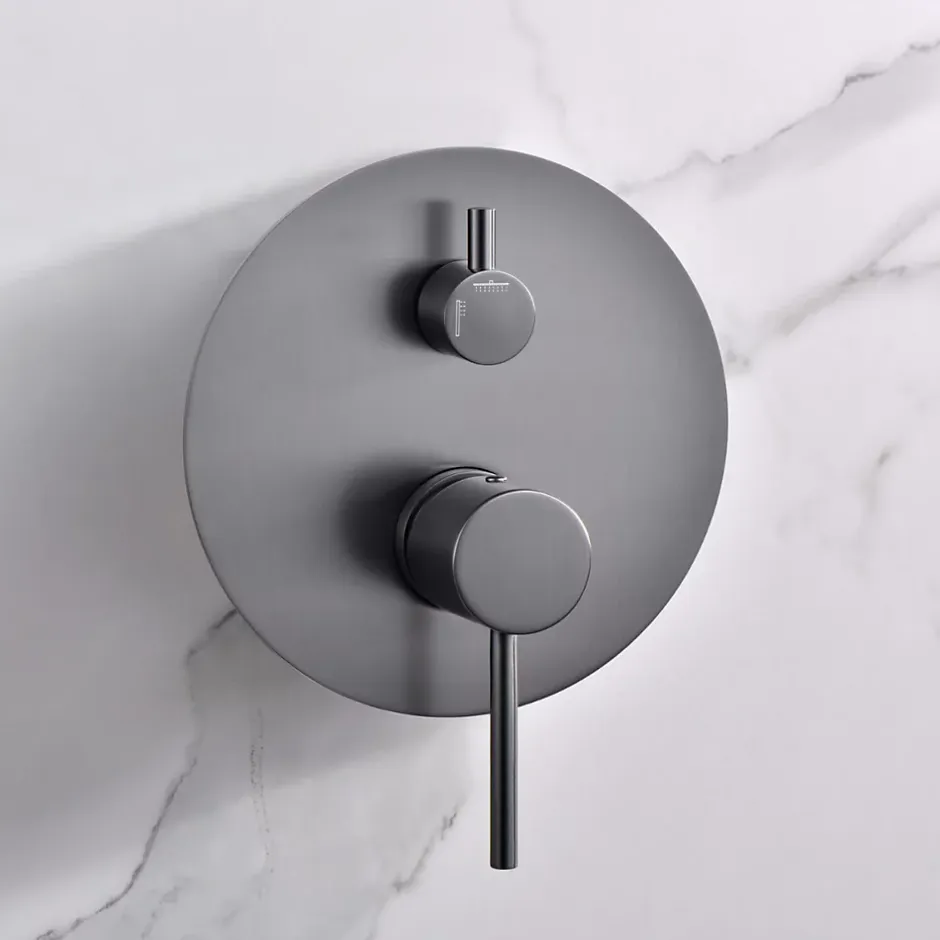 Imex Colonne de Douche Encastrée Anti-Calcaire Black Gun Métal MONZA GPM039/BGM
