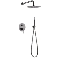 Imex Colonne de Douche Encastrée Anti-Calcaire Black Gun Métal MONZA GPM039/BGM