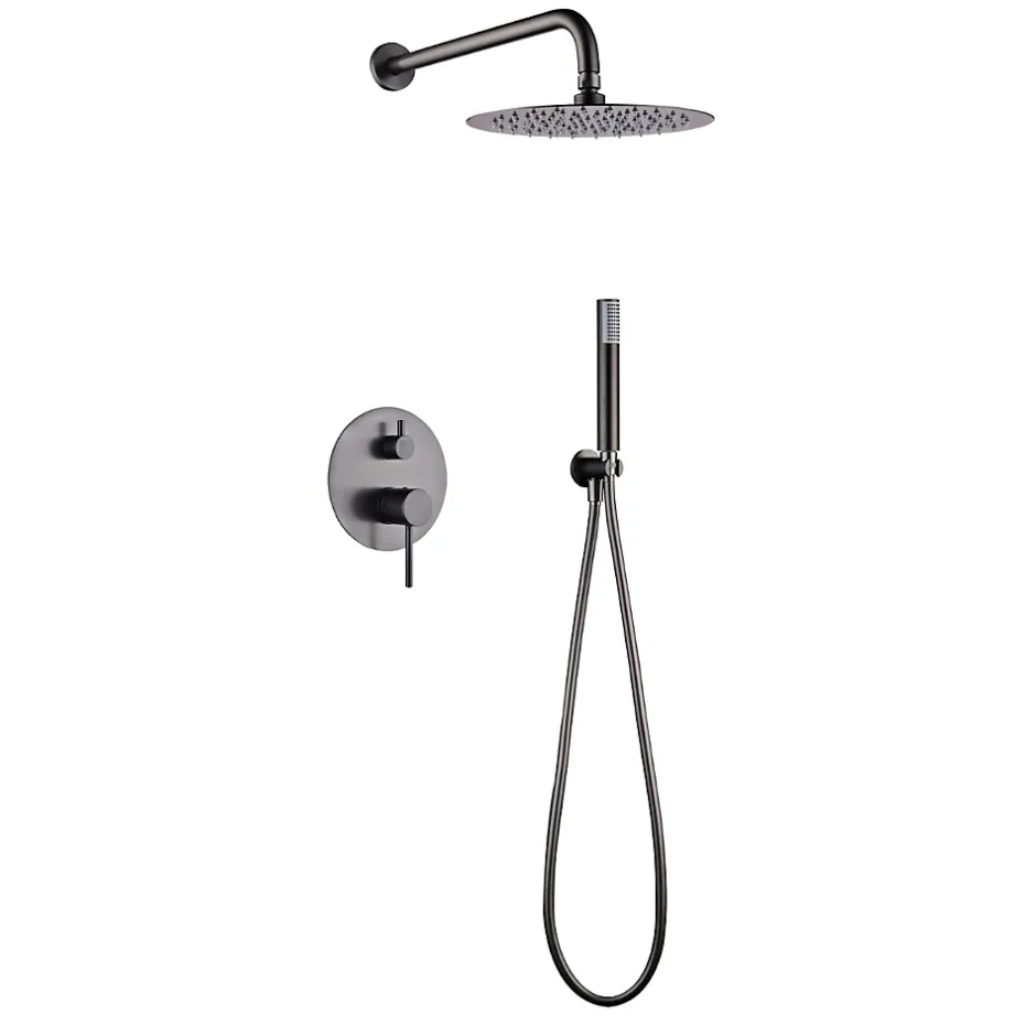 Imex Colonne de Douche Encastrée Anti-Calcaire Black Gun Métal MONZA GPM039/BGM