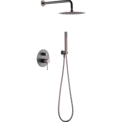 Imex Colonne de Douche Encastrée Anti-Calcaire Gris et Champagne LINE GPD038/GC