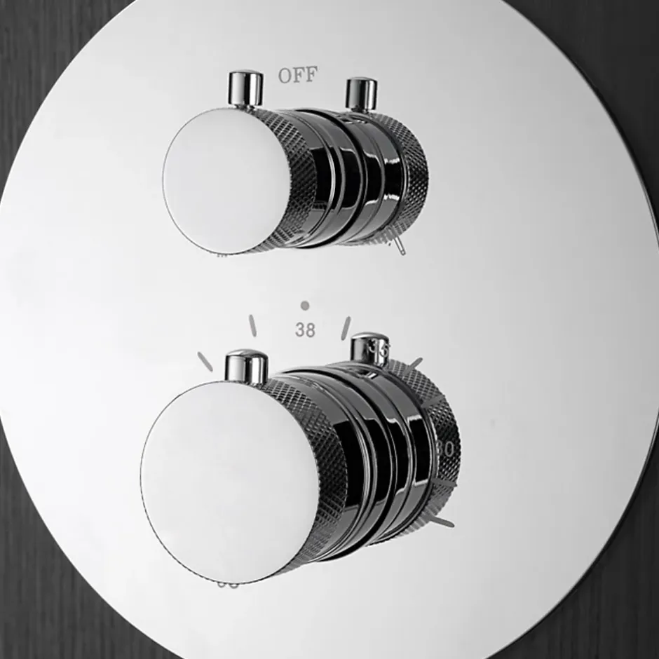 Imex Colonne de Douche Encastrée Thermostatique Anti-Calcaire Chrome MONZA GTD038* Colonne De Douche Encastrable