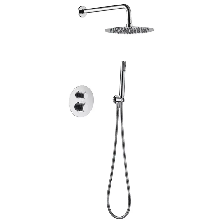 Imex Colonne de Douche Encastrée Thermostatique Anti-Calcaire Chrome MONZA GTD038* Colonne De Douche Encastrable
