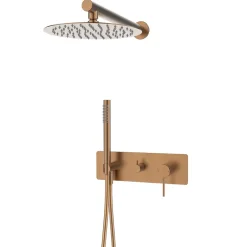 Essebagno Colonne de douche encastrée mécanique cuivre brossé Envol* Colonne De Douche Encastrable