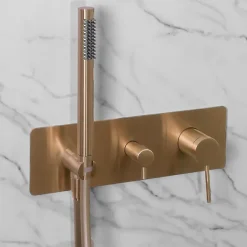 Essebagno Colonne de douche encastrée mécanique cuivre brossé Envol* Colonne De Douche Encastrable
