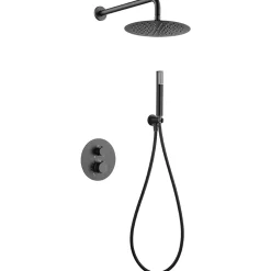 Imex Colonne de Douche Encastrée Thermostatique Anti-Calcaire Black Gun Métal MONZA GTD038/BGM* Colonne De Douche Encastrable
