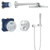 Grohe Colonne de douche encastrée thermostatique Grotherm SmartControl Douchette Euphoria Stick chromé