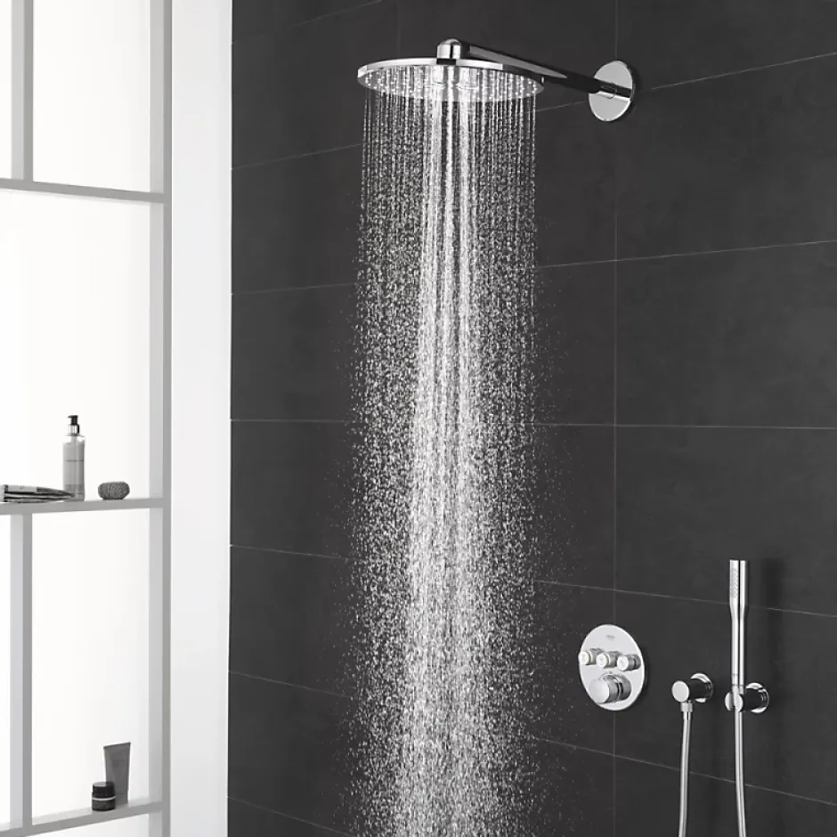 Grohe Colonne de douche encastrée thermostatique Grotherm SmartControl Douchette Euphoria Stick chromé