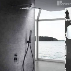 Imex Colonne de Douche Encastrée Anti-Calcaire Noir Mat SUECIA BDC032-6NG* Colonne De Douche Encastrable