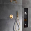 Imex Colonne de Douche Encastrée Anti-Calcaire Or Brossé MONZA GPM039/OC