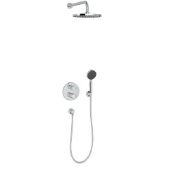 Jacob Delafon Colonne de douche encastrée thermostatique Modulo rond* Colonne De Douche Encastrable