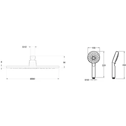 Jacob Delafon Colonne de douche encastrée thermostatique Modulo rond* Colonne De Douche Encastrable