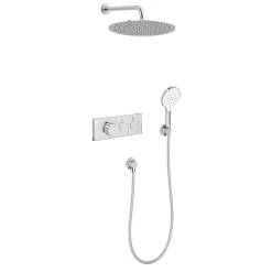 Jacob Delafon Colonne de douche encastrée thermostatique Grands Boulevards ronde chromée* Colonne De Douche Encastrable