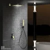 Imex Colonne de Douche Encastrée Anti-Calcaire Noir Mat et Or Brillant SUECIA BDC032-6NGOLD* Colonne De Douche Encastrable