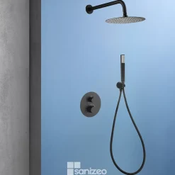 Imex Colonne de Douche Encastrée Thermostatique Anti-Calcaire Noir Mat GENOVA GTG053/NG
