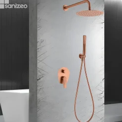 Imex Colonne de Douche Encastrée Anti-Calcaire Or Rose Cuivré DELOS GPD055/ORC* Colonne De Douche Encastrable