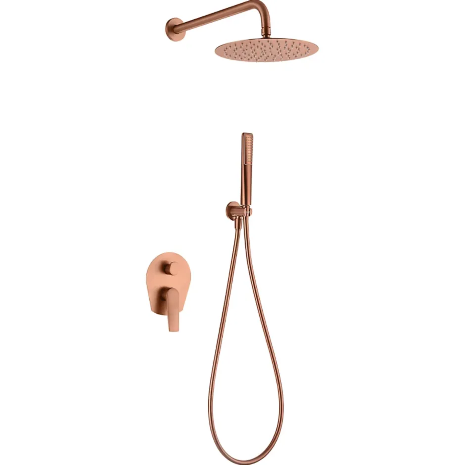 Imex Colonne de Douche Encastrée Anti-Calcaire Or Rose Cuivré DELOS GPD055/ORC* Colonne De Douche Encastrable