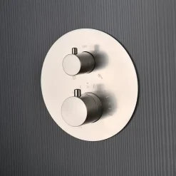 Imex Colonne de Douche Encastrée Thermostatique Anti-Calcaire en Niquel Brossé MONZA GTM039/NQ* Colonne De Douche Encastrable