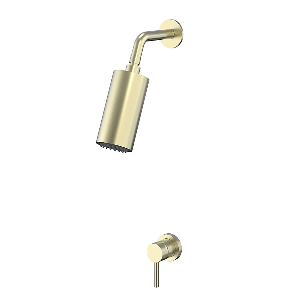 Bellegno Colonne de douche encastrée thermostatique MINIMALISTA or brossé* Colonne De Douche Encastrable