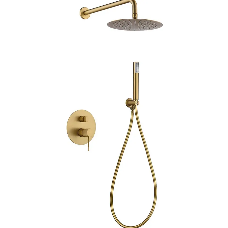 Imex Colonne de Douche Encastrée Anti-Calcaire Or Brossé LINE GPD038/OC